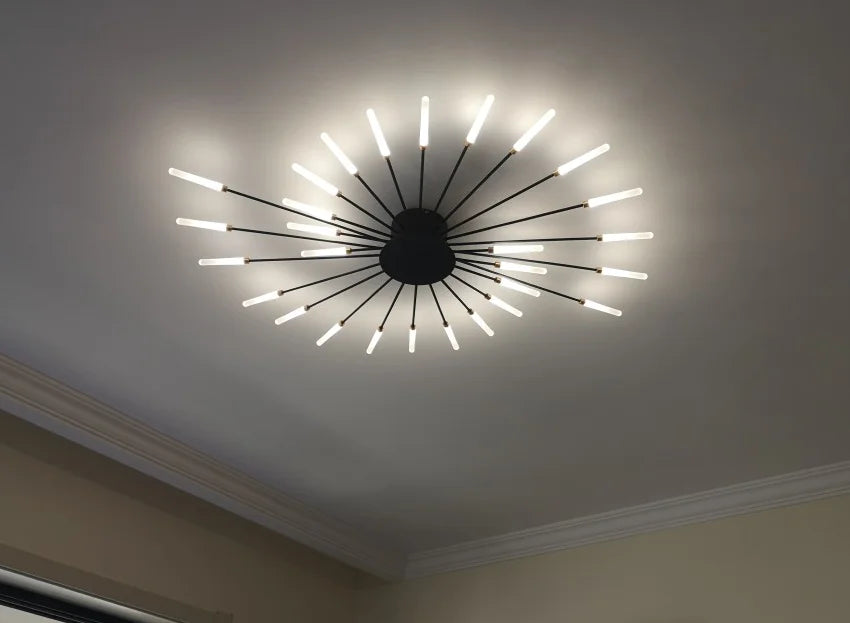Bedroom Ceiling Light Fixtures Modern LED Ceiling Chandelier Light for Living Room Nordic Firework Dining Room Hall Ceiling Lamp