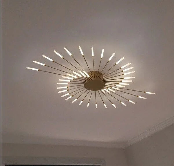 Bedroom Ceiling Light Fixtures Modern LED Ceiling Chandelier Light for Living Room Nordic Firework Dining Room Hall Ceiling Lamp