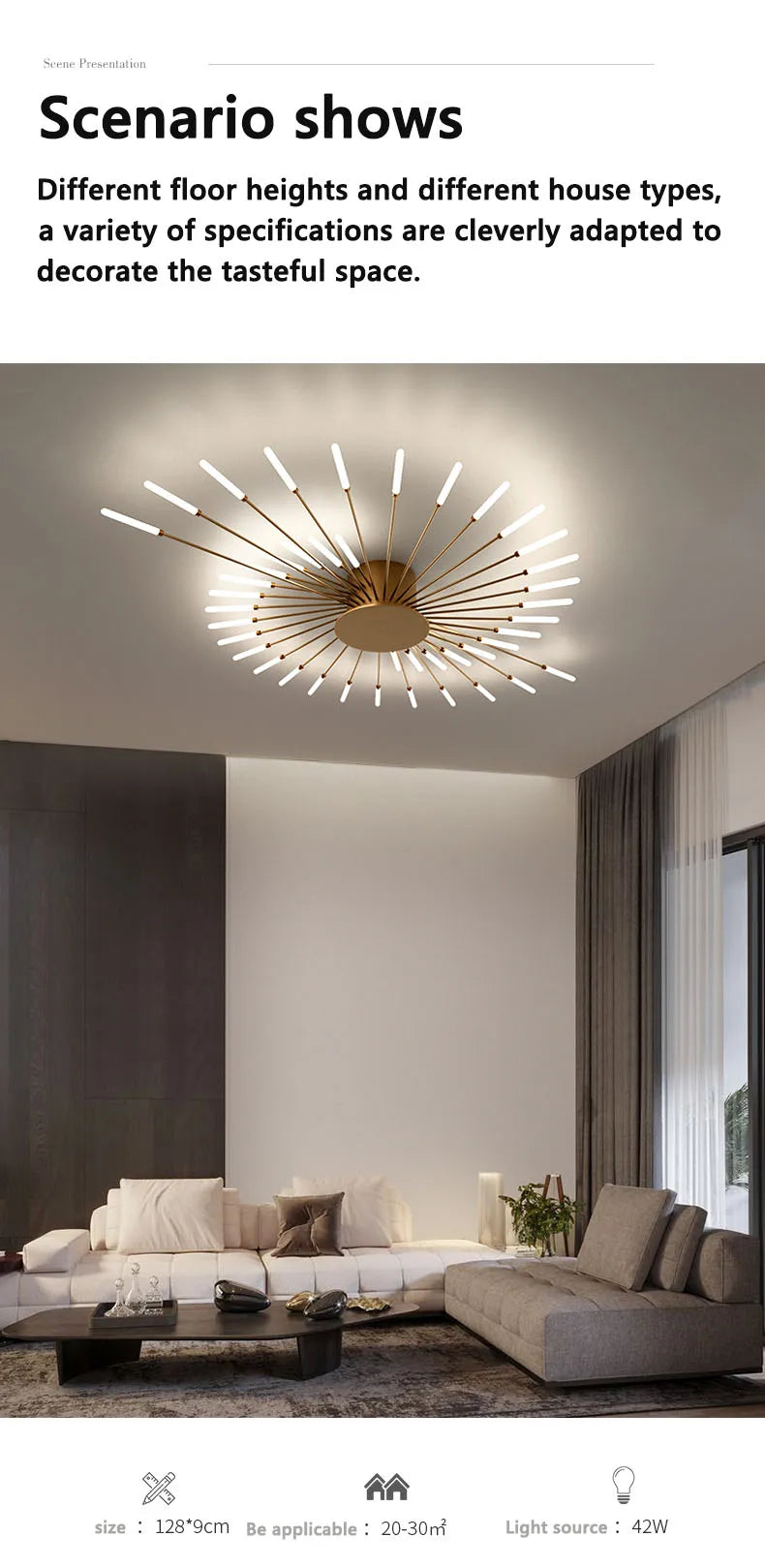 Bedroom Ceiling Light Fixtures Modern LED Ceiling Chandelier Light for Living Room Nordic Firework Dining Room Hall Ceiling Lamp
