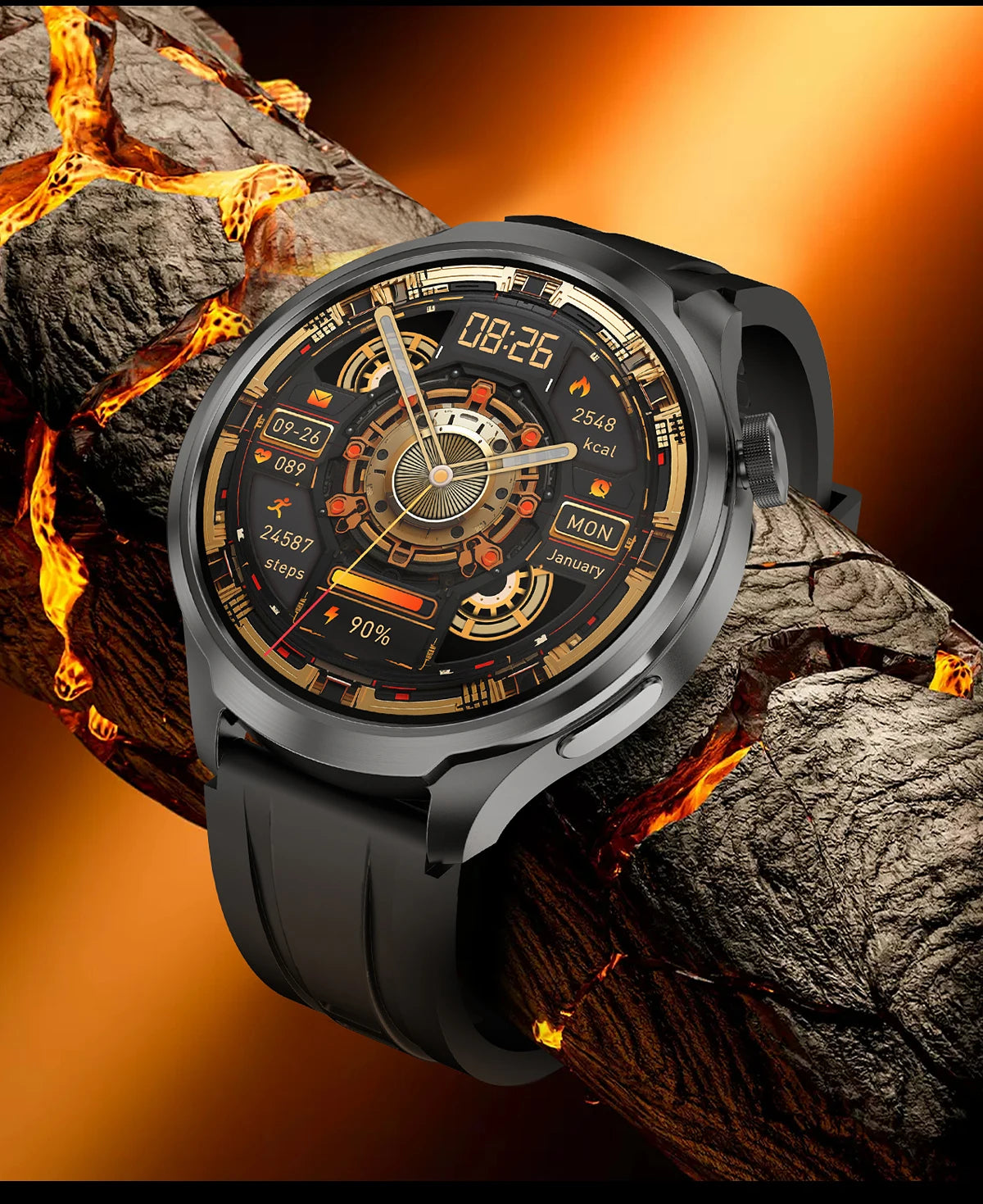 2025 New GPS Sports NFC Fashion Smartwatch Men's 1.85 "AMOLED Screen Heart Rate Blood Pressure Health Smart Watch For Huawei IOS