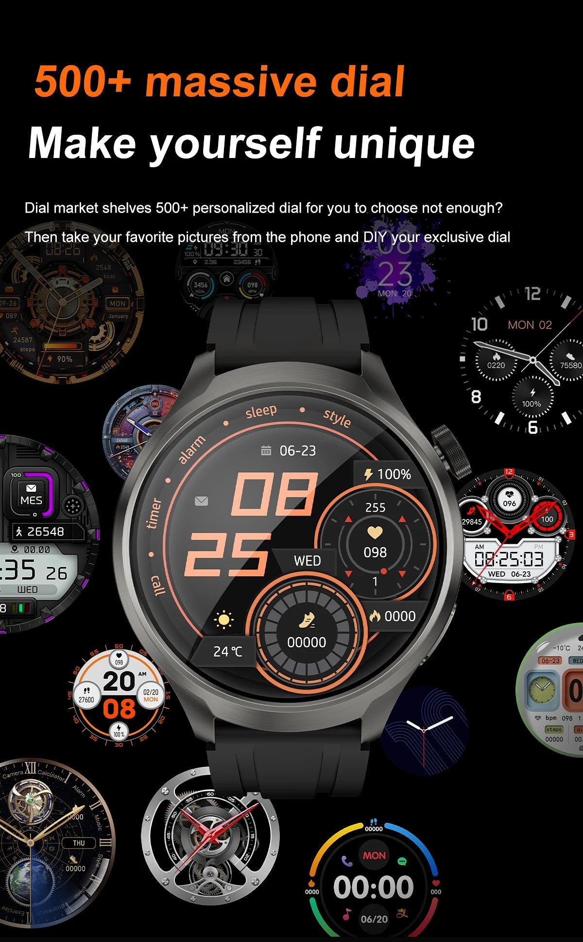 2025 New GPS Sports NFC Fashion Smartwatch Men's 1.85 "AMOLED Screen Heart Rate Blood Pressure Health Smart Watch For Huawei IOS