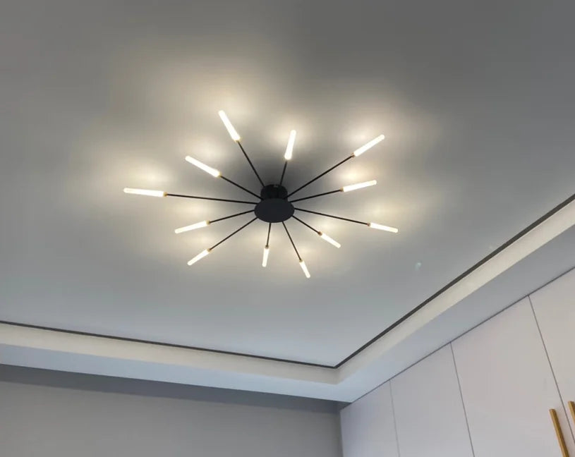 Bedroom Ceiling Light Fixtures Modern LED Ceiling Chandelier Light for Living Room Nordic Firework Dining Room Hall Ceiling Lamp