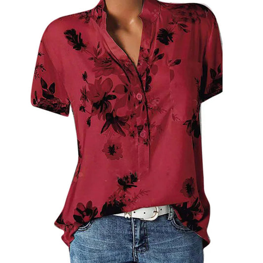SHOP EASY™ Elegant women's shirt printing large size casual shirt