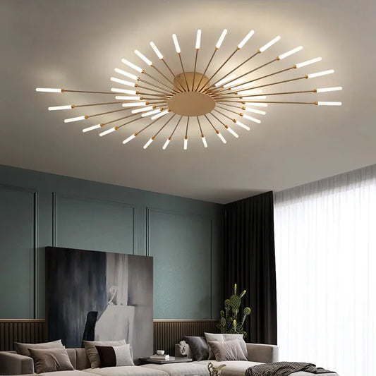 Bedroom Ceiling Light Fixtures Modern LED Ceiling Chandelier Light for Living Room Nordic Firework Dining Room Hall Ceiling Lamp