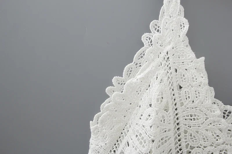 SHOP EASY™ Cotton Crochet Tank Top Sexy Knitted Hollow Out Vest Crop Top for Women