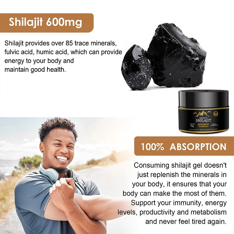 Original Himalayan Shilajit Resin,Natural Pure Shilajit Resin with Fulvic Acid,For Immune Health E jaculation,85+ Trace Mineral