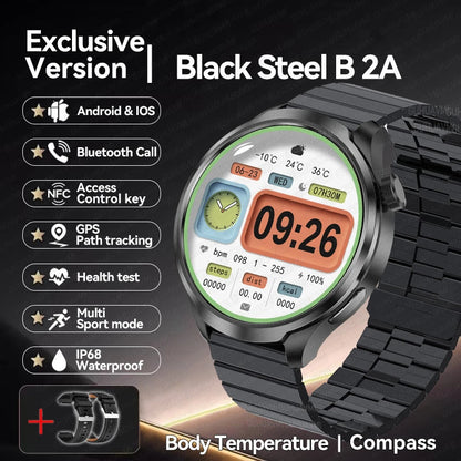 2025 New GPS Sports NFC Fashion Smartwatch Men's 1.85 "AMOLED Screen Heart Rate Blood Pressure Health Smart Watch For Huawei IOS
