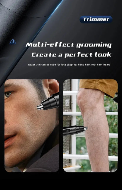 SHOP EASY™ Black Electric Nose and ear Hair Trimmer