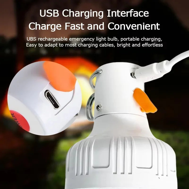 SHOP EASY™ Portable Rechargeable Dimmable LED Bulb Outdoor Tent Light