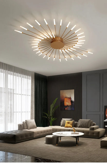 Bedroom Ceiling Light Fixtures Modern LED Ceiling Chandelier Light for Living Room Nordic Firework Dining Room Hall Ceiling Lamp