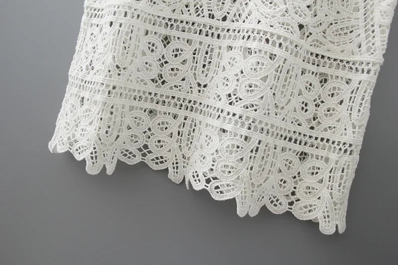 SHOP EASY™ Cotton Crochet Tank Top Sexy Knitted Hollow Out Vest Crop Top for Women