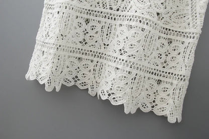 SHOP EASY™ Cotton Crochet Tank Top Sexy Knitted Hollow Out Vest Crop Top for Women