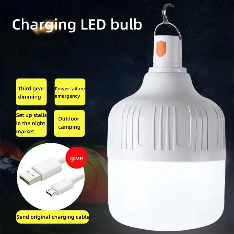 SHOP EASY™ Portable Rechargeable Dimmable LED Bulb Outdoor Tent Light
