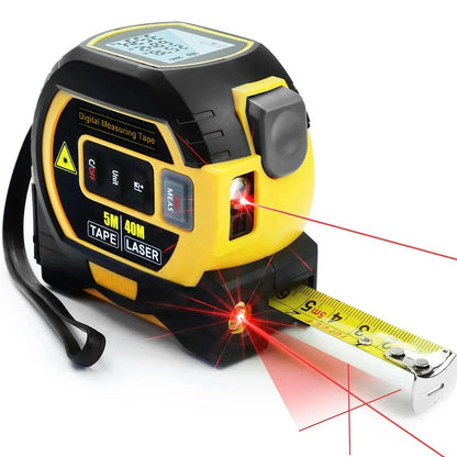 3-in-1 Laser Tape Measure 40/60M Meters Infrared Laser Distance Measuring Smart Energy Ruler High Precision Measuring Instrument