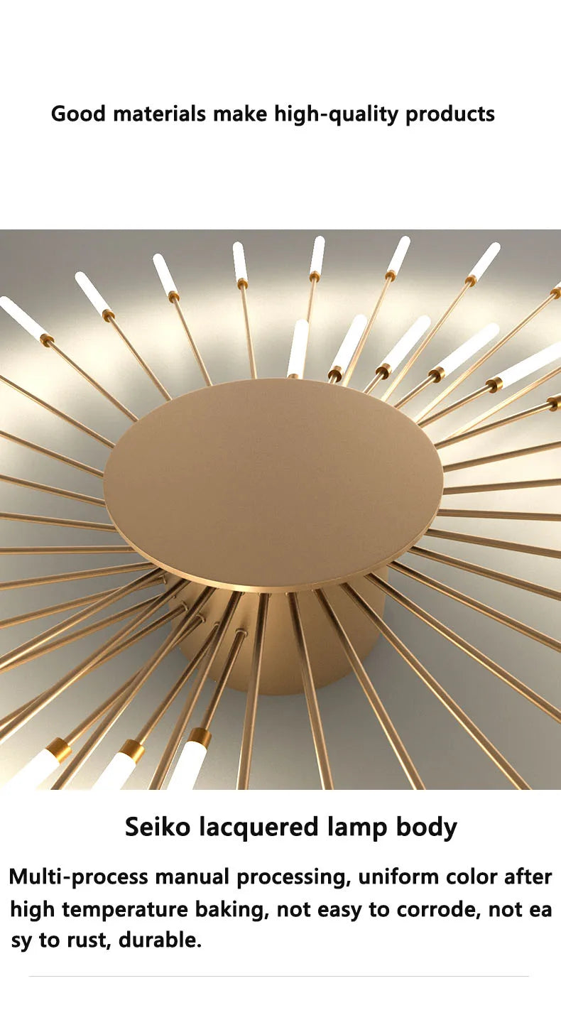 Bedroom Ceiling Light Fixtures Modern LED Ceiling Chandelier Light for Living Room Nordic Firework Dining Room Hall Ceiling Lamp