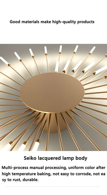 Bedroom Ceiling Light Fixtures Modern LED Ceiling Chandelier Light for Living Room Nordic Firework Dining Room Hall Ceiling Lamp