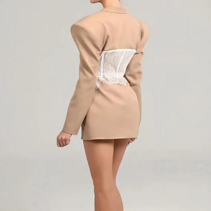 SHOP EASY™ Black Fashionable Women Clothing Lace Stitched