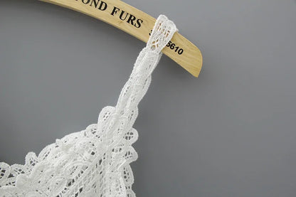 SHOP EASY™ Cotton Crochet Tank Top Sexy Knitted Hollow Out Vest Crop Top for Women