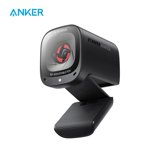 SHOP EASY™ Anker Power C200 2K Webcam for Laptop Computer mini USB web camera Noise Cancelling Stereo Microphones web cam
