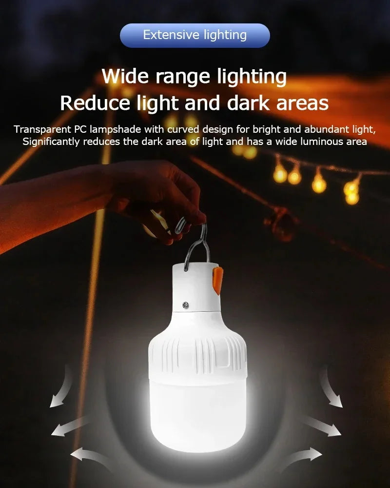 SHOP EASY™ Portable Rechargeable Dimmable LED Bulb Outdoor Tent Light