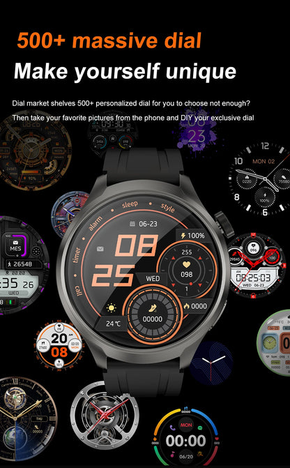 2025 New GPS Sports NFC Fashion Smartwatch Men's 1.85 "AMOLED Screen Heart Rate Blood Pressure Health Smart Watch For Huawei IOS