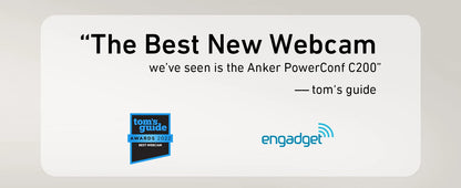 SHOP EASY™ Anker Power C200 2K Webcam for Laptop Computer mini USB web camera Noise Cancelling Stereo Microphones web cam