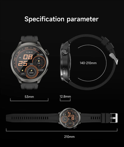 2025 New GPS Sports NFC Fashion Smartwatch Men's 1.85 "AMOLED Screen Heart Rate Blood Pressure Health Smart Watch For Huawei IOS