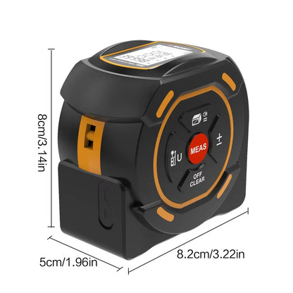 3-in-1 Laser Tape Measure 40/60M Meters Infrared Laser Distance Measuring Smart Energy Ruler High Precision Measuring Instrument