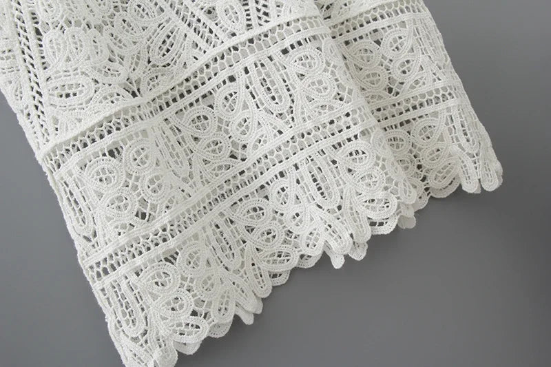 SHOP EASY™ Cotton Crochet Tank Top Sexy Knitted Hollow Out Vest Crop Top for Women